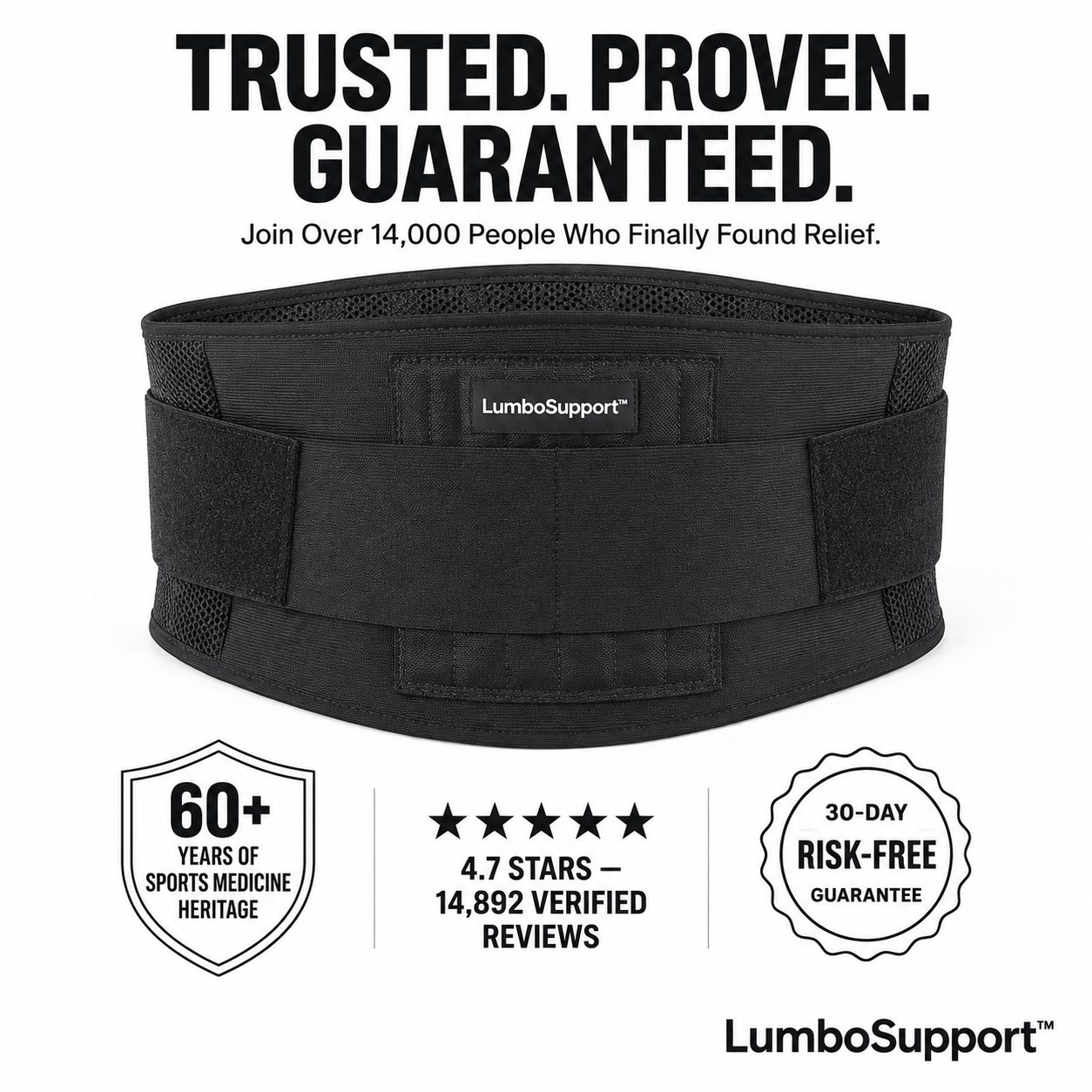 LumboSupport™ Lower Back Brace for Posture