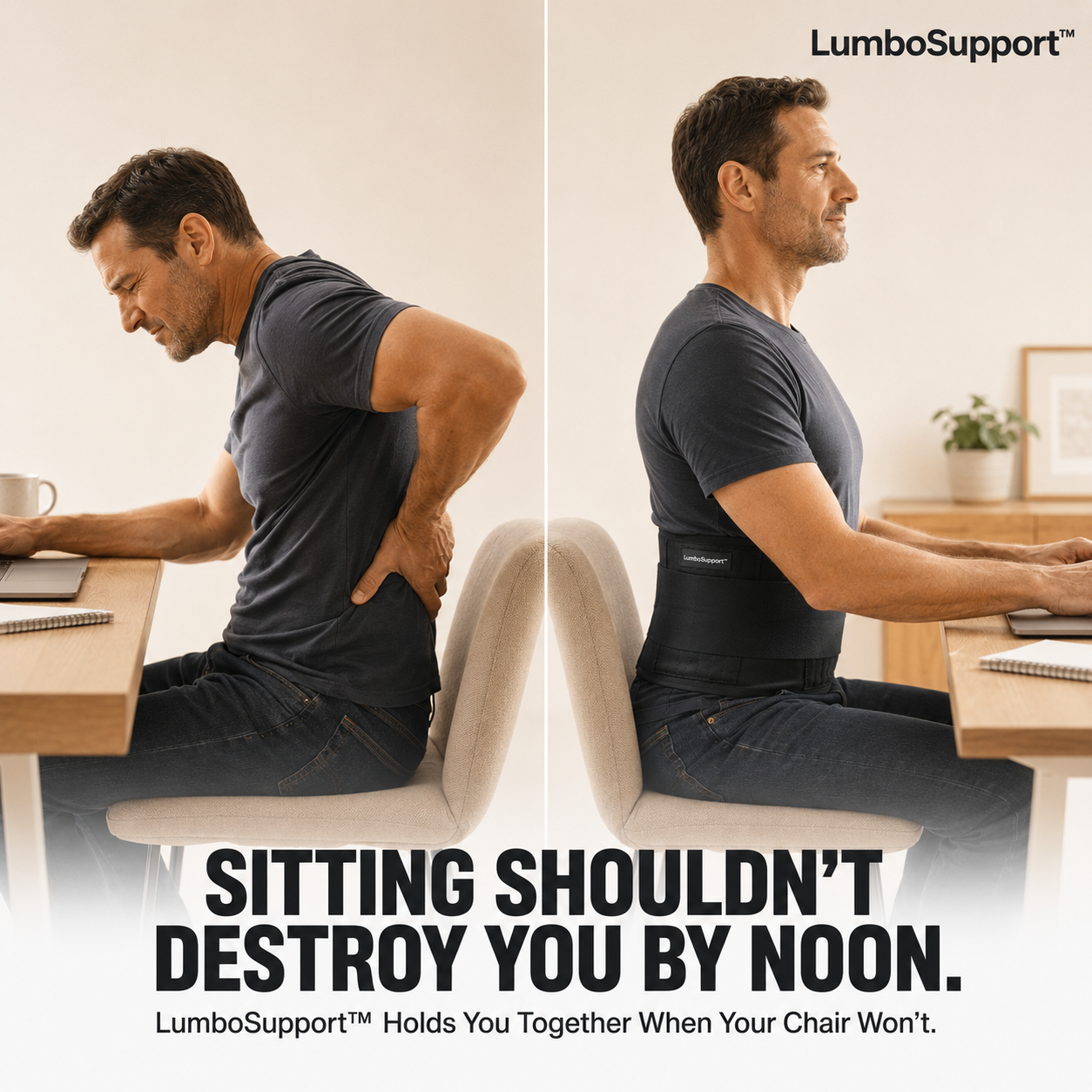 LumboSupport™ Lower Back Brace for Posture